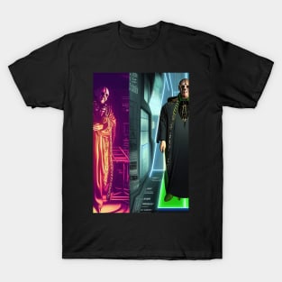 Cyberpunk Aleister Crowley The Great Beast of Thelema painted in a Surrealist and Impressionist style T-Shirt